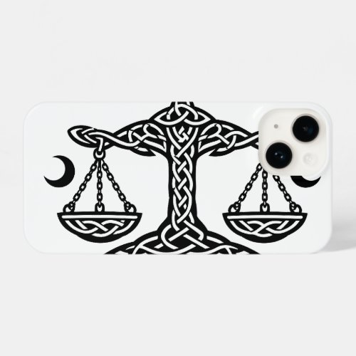 Celtic Libra Scales by BurnsInHell iPhone 14 Case