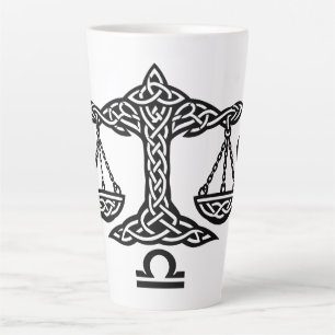 Celtic Libra Scales by BurnsInHell Latte Mug