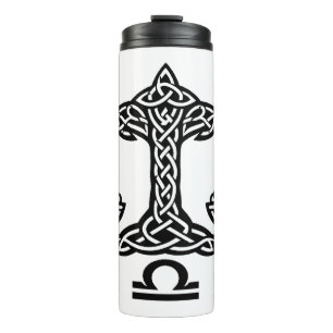 Celtic Libra Scales by BurnsInHell Thermal Tumbler