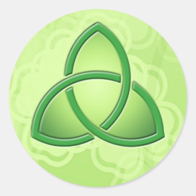Celtic Love knot and Shamrocks 1.5" Round Sticker (Front)