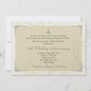 Celtic Love Knot Diamond Wedding Anniversary Invitation