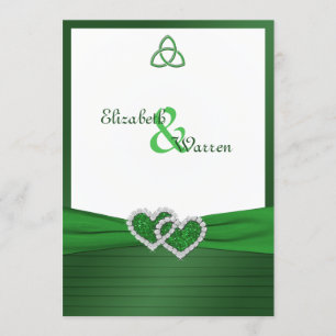 Celtic Love Knot in Emerald Green Invitation