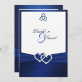 Celtic Love Knot in Sapphire Blue Invitation (Front/Back)