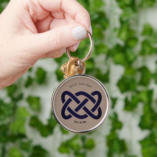 Celtic Love Knot Symbol Simple Personalized  Keychain