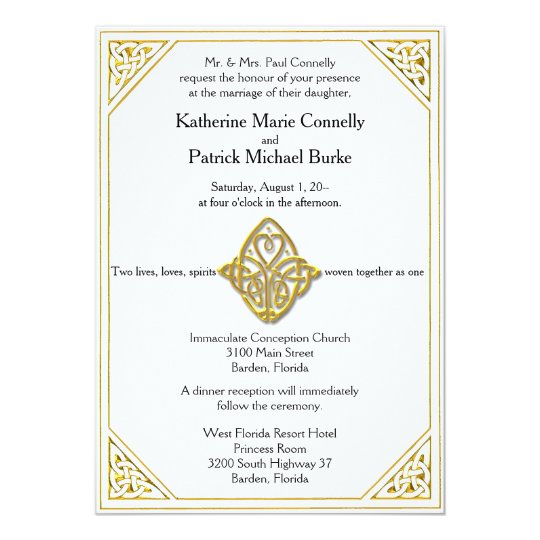 Celtic Love Knot Wedding Invitations Zazzle