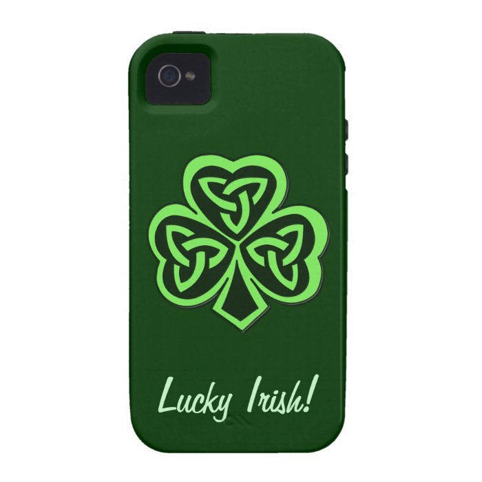 Celtic Lucky Irish Shamrock Design iPhone 4 Case