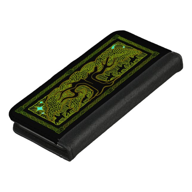 Celtic Magic - The Great Tree  iPhone Wallet Case (Top)