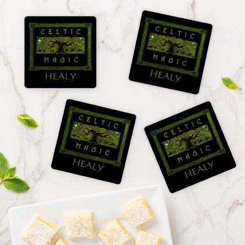 Celtic Magic The Great Tree Personalized Coasters