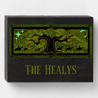 Celtic Magic - The Great Tree Personalized Wooden Box Sign