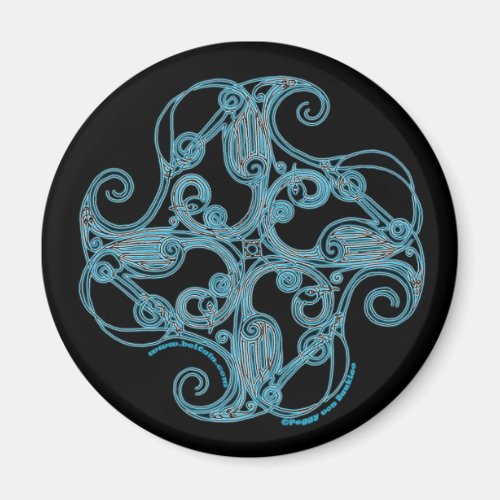 Celtic Magnets Zoomorphic Crane Design #1