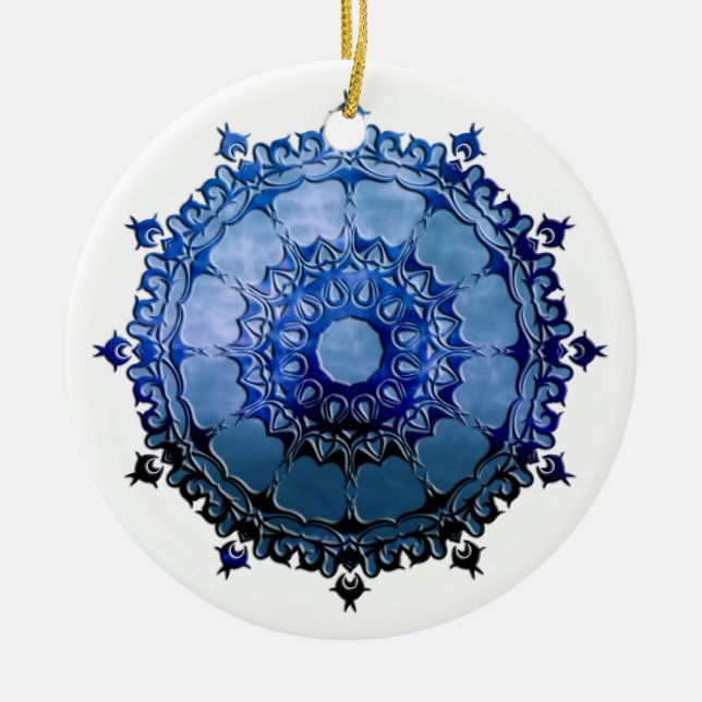 Celtic Mandala Ceramic Ornament (Front)