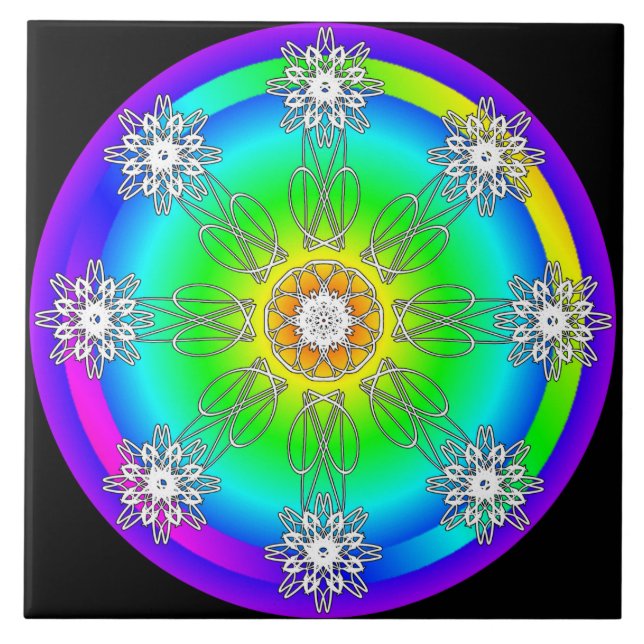 Celtic Mandala Ceramic Tile (Front)