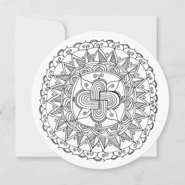Celtic Mandala Coloring Card (Front)