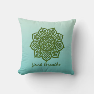 Celtic Mandala - Just Breathe Throw Pillow