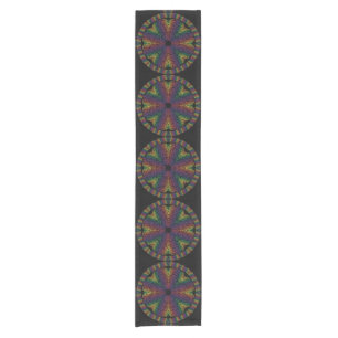 Celtic Mandala Rainbow Short Table Runner