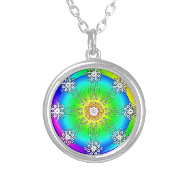 Celtic Mandala Silver Plated Necklace (Front)