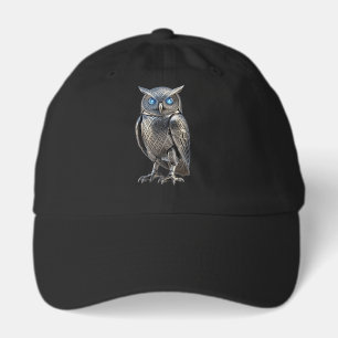 Celtic Mechanical Owl Silver Steampunk Hat