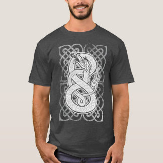 Celtic medieval dragon snake gift T-Shirt