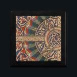 Celtic Medieval Half Circle Design Keepsake Box<br><div class="desc">Inspired by 15th century Armenian and Celtic design. Colorful,  rustic and modern. Swirling lines and geometric shapes.</div>