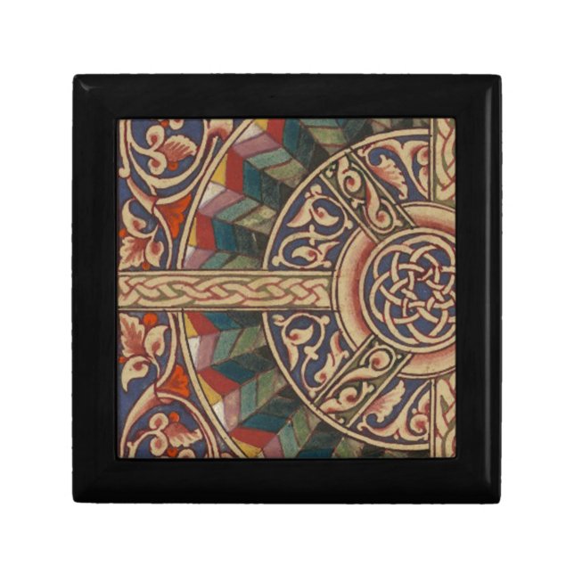 Celtic Medieval Half Circle Design Keepsake Box (Front)