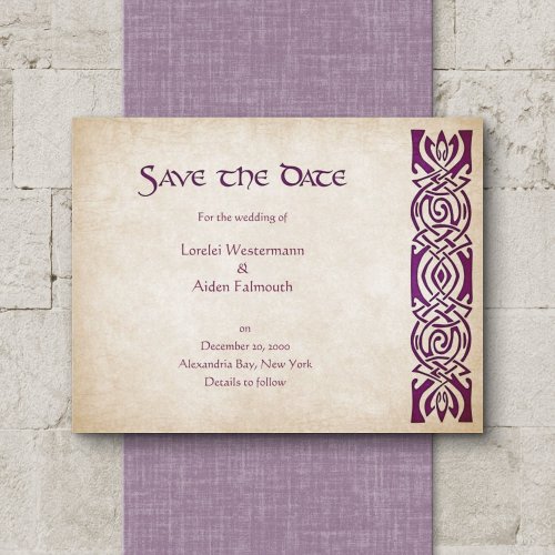 Celtic Medieval Manuscript Wedding Save The Date