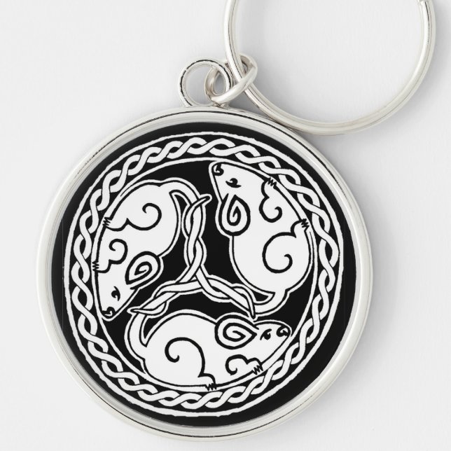 Celtic Mice Keychain (Front)