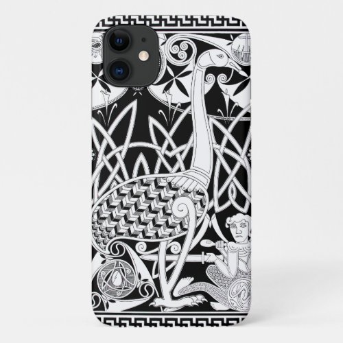 Celtic Moa Black and White phone case