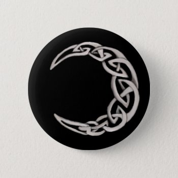 Celtic Moon Button by spike_wolf at Zazzle