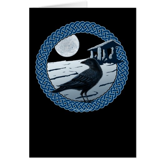 Celtic Moon, Raven and Dolman Cards (Front)