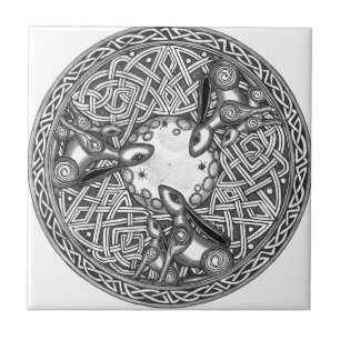 Celtic,Moon Watching Hare's Tile