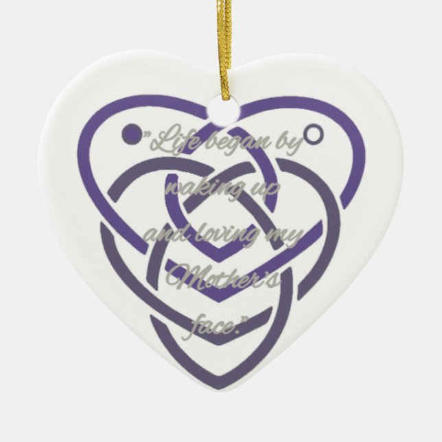 Celtic Motherhood Knot Ceramic Ornament (Front)