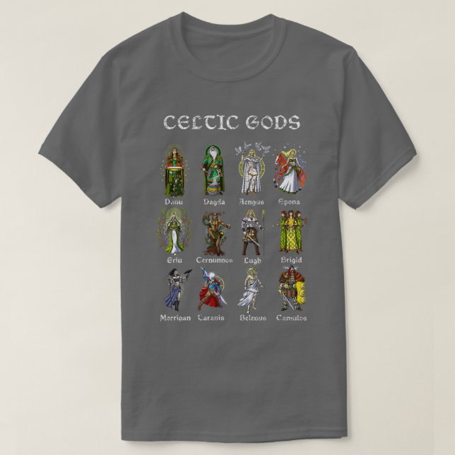 Celtic Mythology Gods Norse Viking Warriors Pagan  T-Shirt (Design Front)