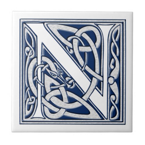 Celtic N Monogram Tile