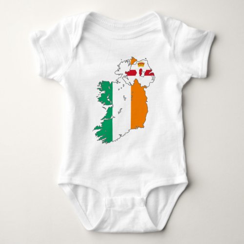 Celtic Nation Irish Map Baby Bodysuit