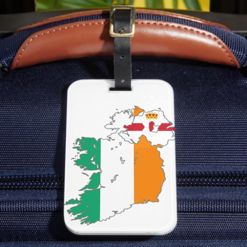 Celtic Nation Irish Map Luggage Tag