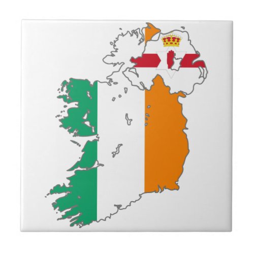 Celtic Nation Irish Map Tile