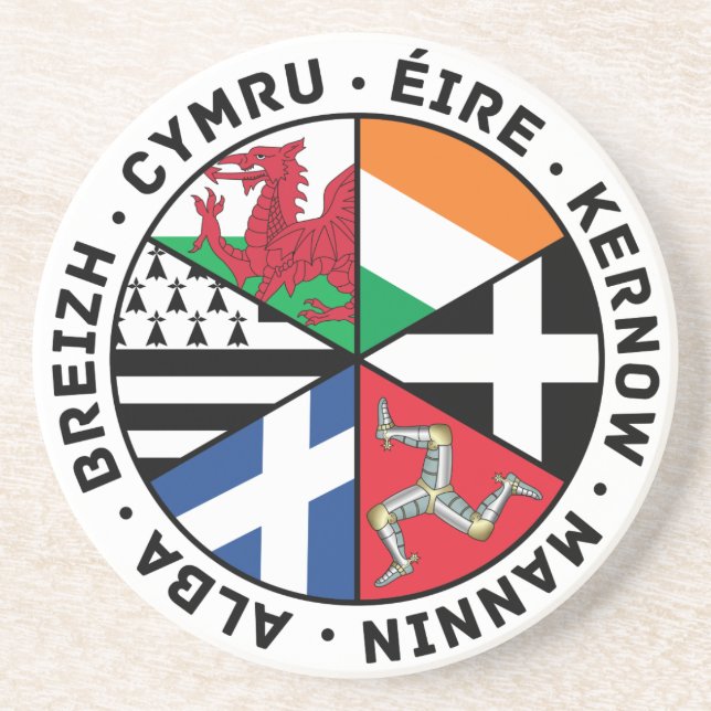 Celtic Nations Flags Drink Coaster (Front)