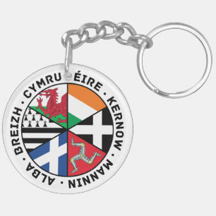 Celtic Nations Flags Keychain