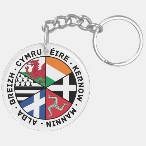 Celtic Nations Flags Keychain