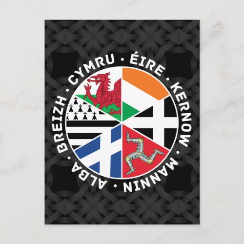 Celtic Nations Flags Postcard