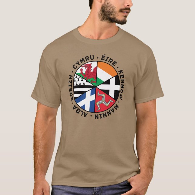 Celtic Nations Flags T-Shirt (Front)