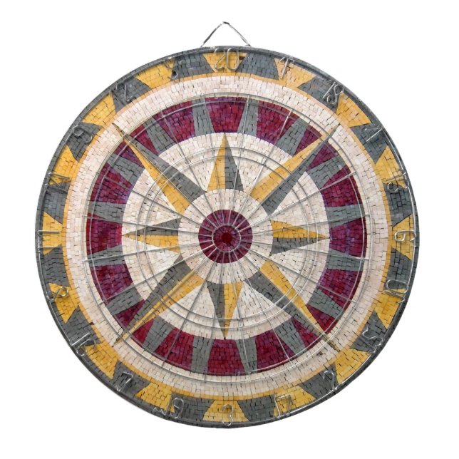 Celtic Nautical Compass Dartboard With Darts (Front)