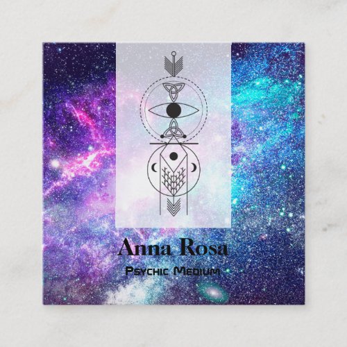  Celtic Nebula Mystical Universe Psychic Medium Square Business Card