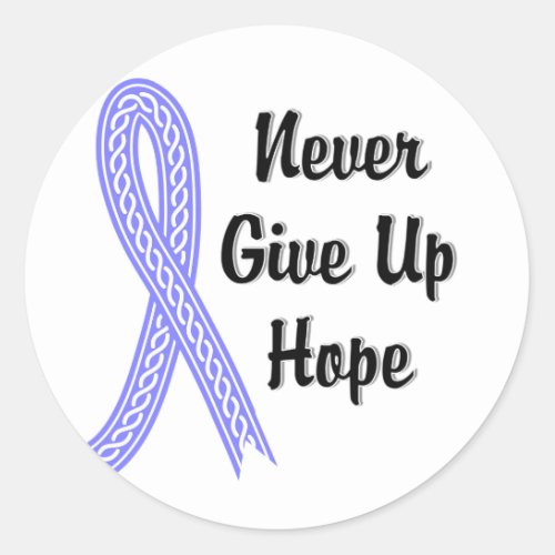 Celtic Never Give Up Hope Addisons Disease Classic Round Sticker