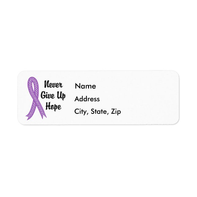 Celtic Never Give Up Hope Alzheimer's Disease Label (Front)