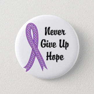Celtic Never Give Up Hope Alzheimer's Disease Pinback Button