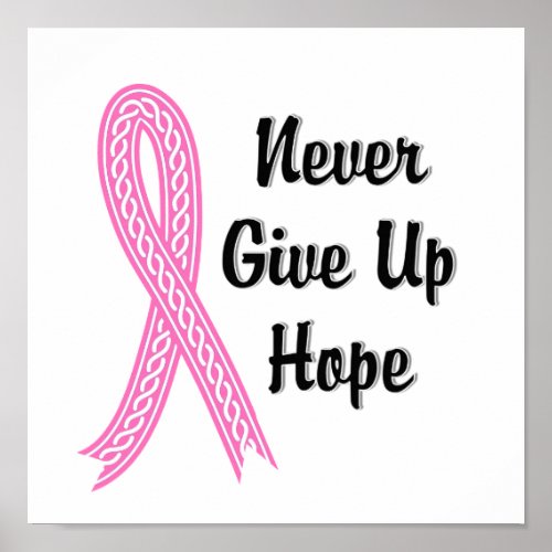 Celtic Never Give Up Hope Breast Cancer Poster