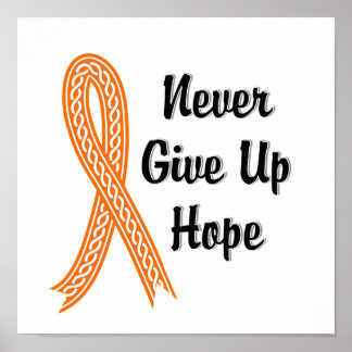 Celtic Never Give Up Hope Leukemia Poster