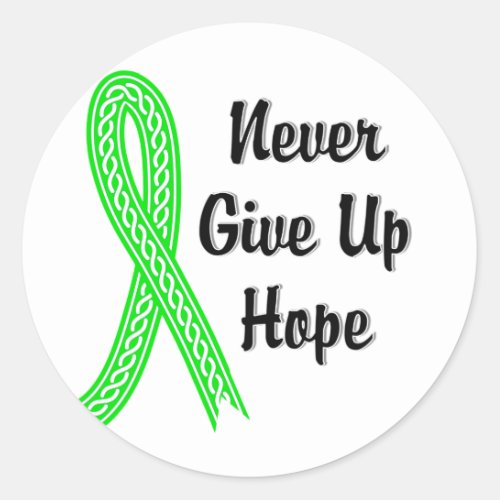 Celtic Never Give Up Hope Lymphoma Non_Hodgkins Classic Round Sticker