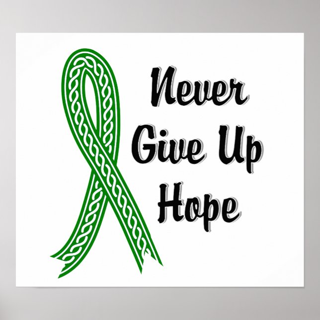 Celtic Never Give Up Hope Mental Health Poster (Front)